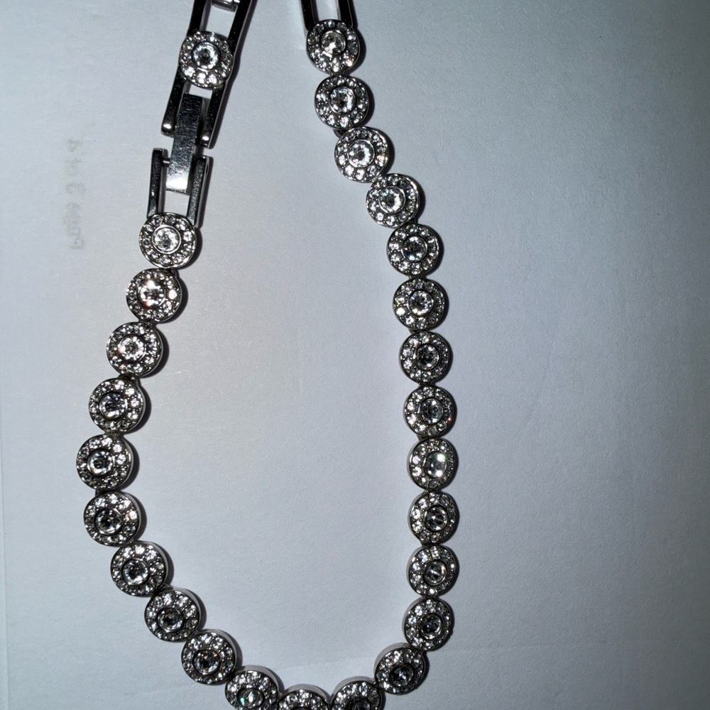 Swarovski Silver Tennis Bracelet with Clear Crystals